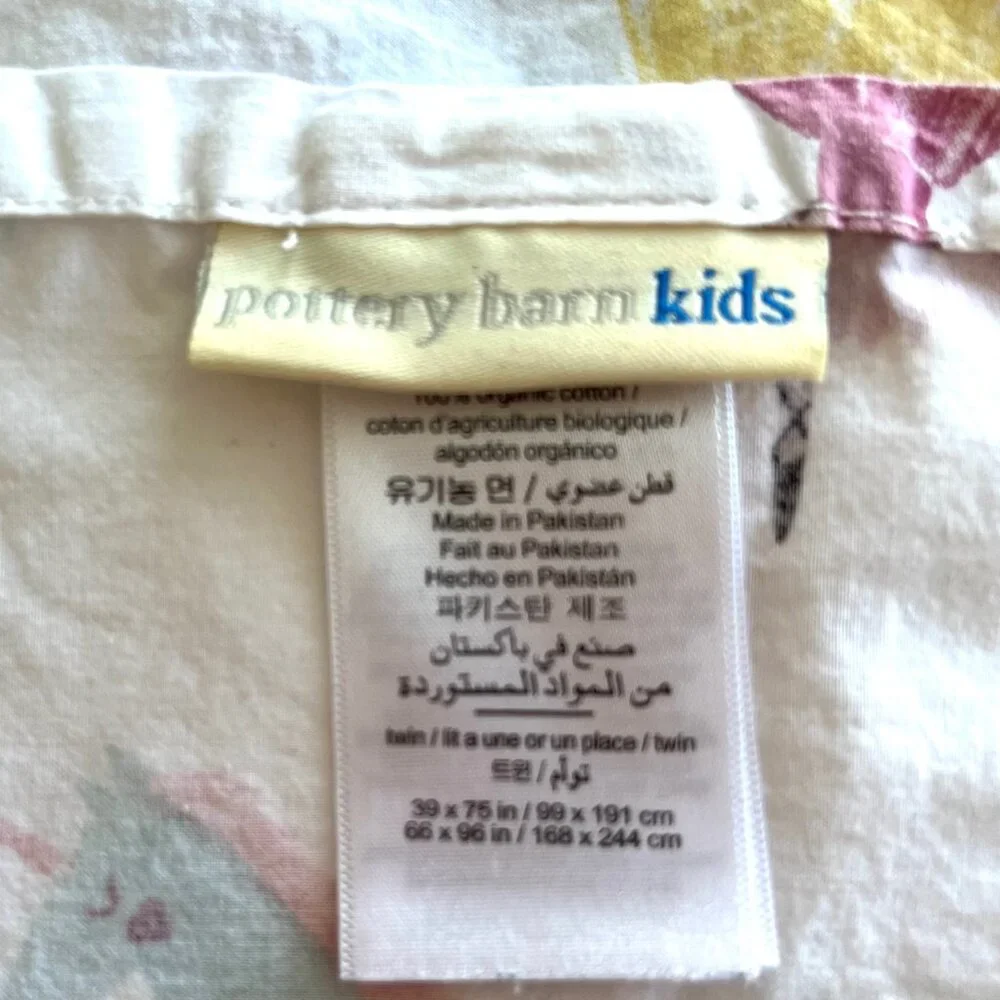 Pottery Barn Kids Organic Cotton Unicorn Ballerina Twin Sheet